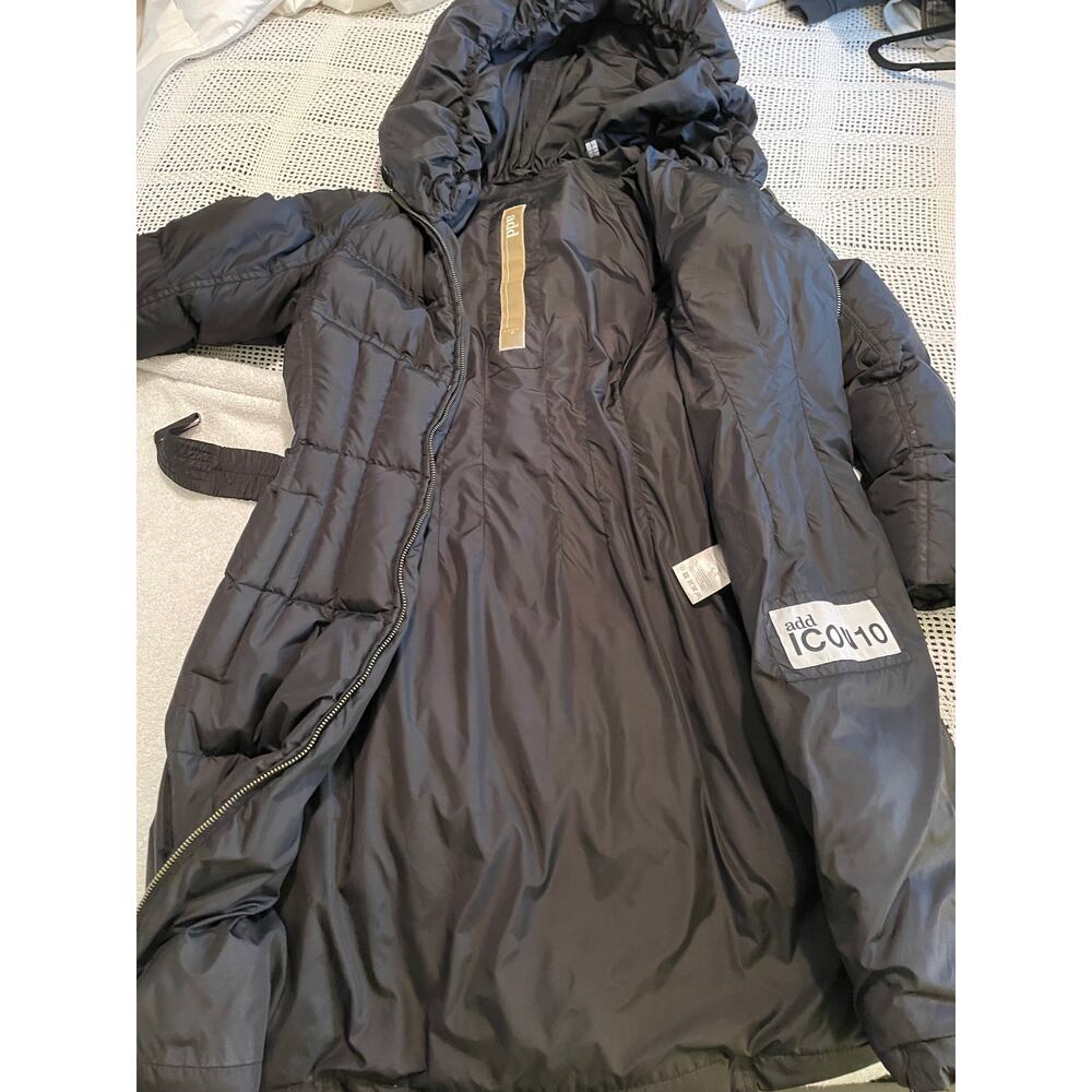 ADD ICON 10 Pillow Collar Hooded 95/5 Down Puffer black women’s Coat Jacket US 4 - Picture 9 of 13